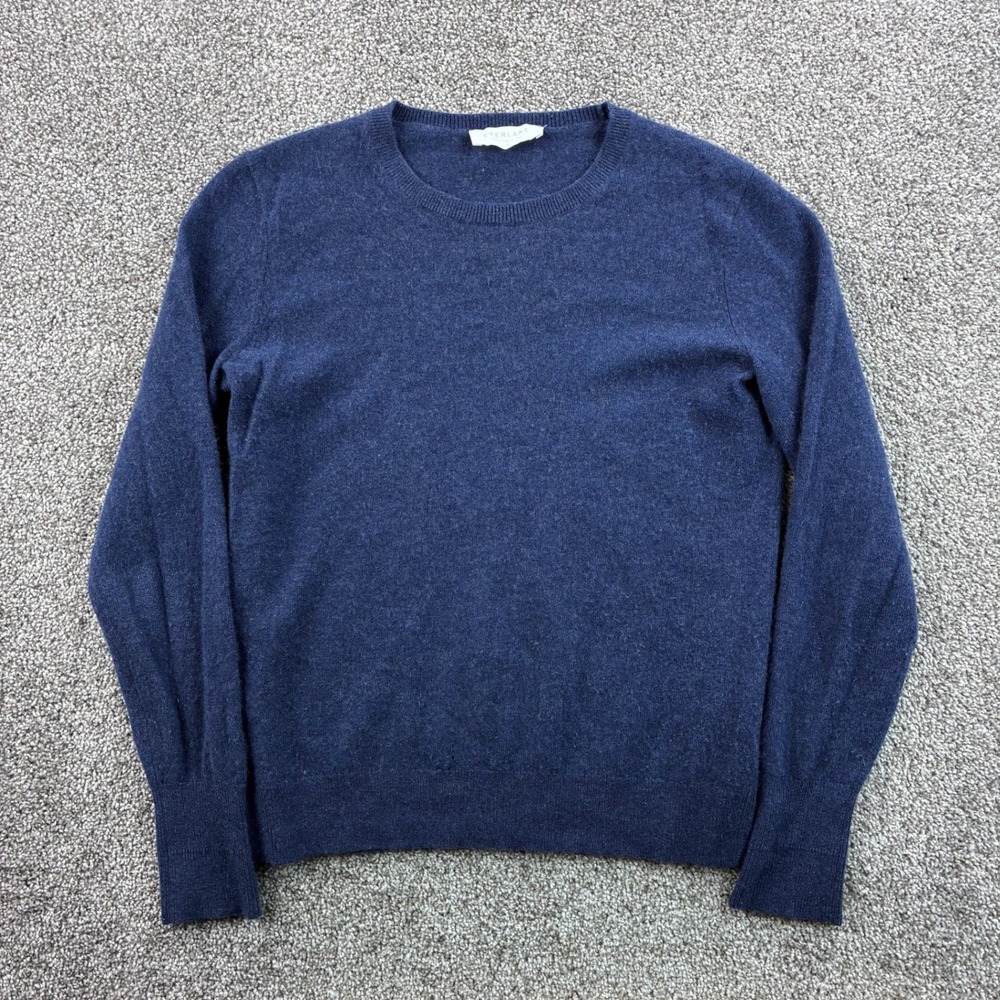 Everlane Sweater Women's M Blue 100% Cashmere Crew Neck Long Sleeve